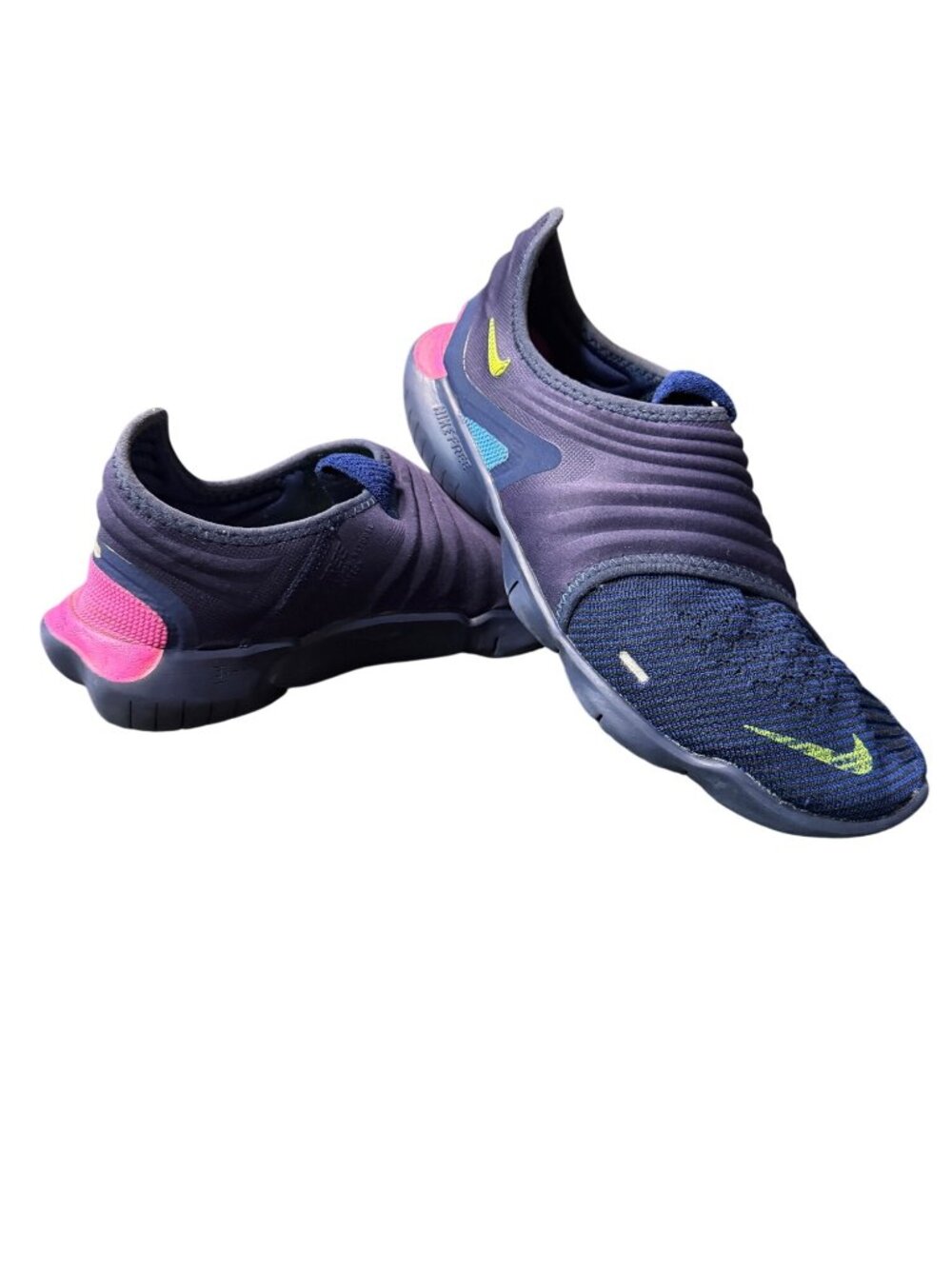 Nike Free RN Flyknit Slip-On Running Shoes 3.0 Men’s Purple Blue Pink Size 9